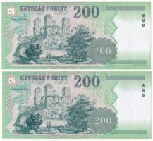 2003. 200Ft "FB" (2x) sorszámkövetők T:AU