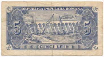Románia 1952. 5L T:F,VG Romania 1952. 5 Lei C:F,VG Krause P#83