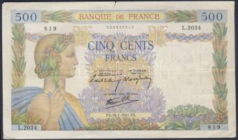 Franciaország 1941.1.16. 500Fr T:II-/III+