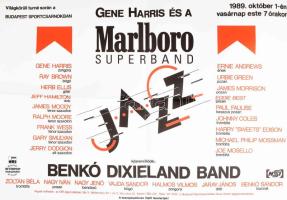 Gene Harris és a Marlboro superband koncert plakát. 100x65 cm Hajtva.