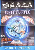 1991 Deep Purple World Tour. Óriási két részes koncert plakát. 120x170 cm