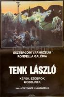 1989 Tenk László: Képek, sorsok gobelinek. Esztergom, kiállítási plakát. 46x67 cm