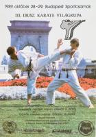 1989 IBUSZ karate világkupa plakát. 60x45 cm