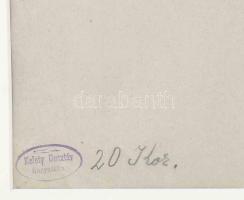 Kelety Gusztáv (1834-1902): Felvidéki bányaváros látképe. Ceruza, tus, papír, balra lent Kelety Gusz...