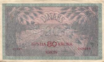 Jugoszlávia 1919. 20D 80Kr fny-sal T:II/III+