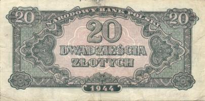 Lengyelország 1944. 20Zl "V.H." T:III