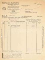 1940 Kőbányai polgári serfőző rt. fejléces számla