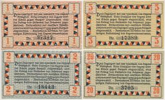 Német Birodalom / IX. Hadtest hadifogolytábora 1918. 1M+ 2M + 5M + 20M T:UNC /
German Empire / POW ...
