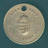 1930-as évek Keszthely kulcsbárca "Biztonság-nyilvántartott kulcs" T:2/3