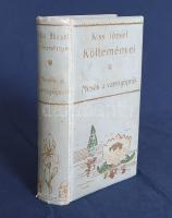 Kiss József: Kiss József ujabb költeményei 1883-1889. A költő arczképével. Budapest, 1891. Révai Testvérek (Franklin-Társulat ny.) VIII + 143 + [1] p. Példányunkból hiányzik a címkép. Szüry 2568. Hozzákötve: Kiss József Mese a varrógépről. [Verses elbeszélés.] Baditz Ottó rajzaival. Harmadik kiadás. Budapest, 1889. Révai Testvérek [Franklin-ny.] 95 + [1] p. Oldalszámozáson belül Baditz Ottó 5 egész oldalas és 7 szövegközti rajzával, a költemény előtt Kiss József bevezetésével. Néhány oldalon gyermekrajz. Szüry 2566. Aranyozott, festett kiadói egészvászon kötésben (Singer és Wolfner, Budapest), piros festésű lapszélekkel.