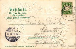 1907 Germersheim, Ludwigstrasse, Kaserne Seyssel / street view, German military barracks. Art Nouvea...