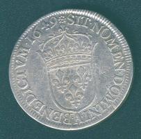 Franciaország 1649A (Párizs) 1/2Ecu Ag T:3/3+