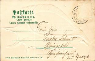 Germersheim, Kommandantur-Kriegerdenkmal / military monument. Art Nouveau, Emb. litho shell (pinhole...