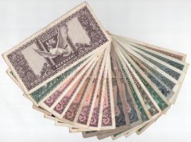 18db-os vegyes inflációs pengő bankjegy tétel T:F,VG