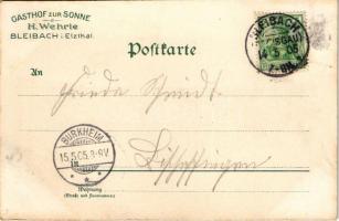 1905 Bleibach (Gutach im Breisgau), Hornleberg, Gasthaus zur Sonne v. H. Wehrle / general view, inn....