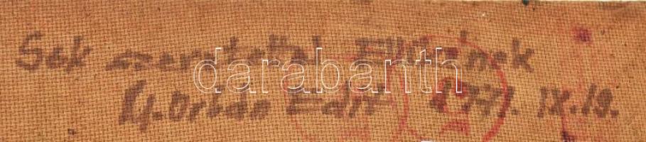 Orbán Edit: Napraforgós csendélet. Olaj, farost, jelzett. 36x30 cm