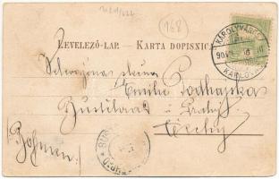 1904 Károlyváros, Karlovac, Karlstadt; Kolodvor / Bahnhof / railway station / vasútállomás (EK)