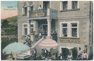 1921 Baska (Krk), Hotel Grandic i restaurace / hotel and restaurant with guests (EK)