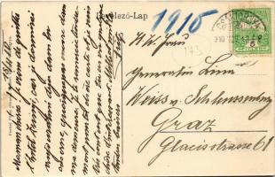 1910 Csáktornya, Cakovec; Zrínyi tér és szálloda. Fischel Fülöp (Strausz Sándor) kiadása / hotel and...