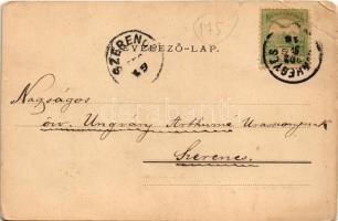 1902 Kunhegyes, Városház, református templom. farkas Sándor fényképész kiadása (EB)