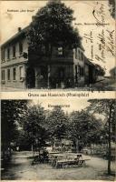 1907 Haßloch, Hassloch (Rheinpfalz); Gasthaus Zur Rose, Rosengarten / inn, garden (fl)