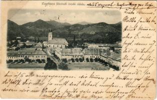 1899 (Vorläufer) Nagybánya, Baia Mare; Fő tér északi oldala. Divald / main square (EK)