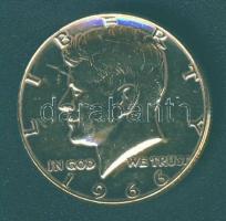USA 1966. 1/2$ Ag "Kenedy" aranyozva T:2/3+
