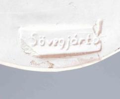Sövegjártó Mária (1942-): Faliplakett. Jelzett, kopással, d: 25,5 cm