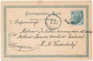 1900 Trento, Trient (Südtirol); Belvedere, Convento dei Cappuccini, Piazza della Stazion e Monumento...