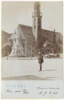 1900 Bolzano, Bozen (Südtirol); Maria Himmelfahrt / church. Fritz Gratl hand-coloured photo