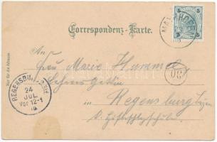 1900 Tirol, Schlegeisthal-Zillerthal, Gruss von der Dominicushütte, Olperer und gefrorene Wand, Riff...