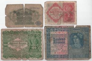 7db-os vegyes osztrák és német bankjegy tétel, közte Ausztria 1924. 10.000K T:VG,G 7pcs of mixed austrian and german banknote lot, in it Austria 1924. 10.000 Kronen C:VG,G