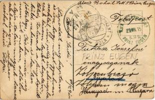 1915 Kampf eines deutschen Marineluftschiffes mit englischen Unterseebooten am 3. Mai 1915. / WWI Ge...