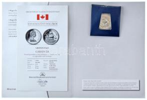 Kanada 1979. 1$ Ag "Griffon-hajó" tanúsítvánnyal T:PP Canada 1979. 1 Dollar Ag "Griff...