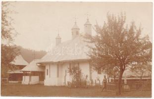 ~1917 Moara Nica (Suceava), Biserica de lemn / Orthodox wooden church, K.u.k. soldier. photo (fl)