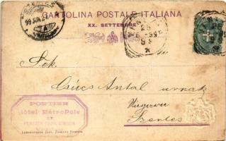 1899 (Vorläufer) Italain flag and Emb. coat of arms, patriotic propaganda (fl)