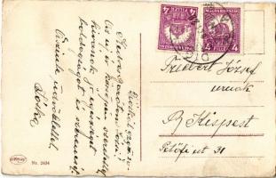 1929 Boldog Újévet / New Year greeting art postcard, chimney sweeper with champagne and pig. Amag Nr...