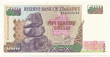 Zimbabwe 2004. 500D T:UNC,AU
Zimbabwe 2004. 500 Dollars C:UNC,AU