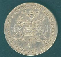 Nagy-Britannia régebbi szabadkőműves-judeika emlékérem "Sir Moses Montefiore" Br T:3 ph