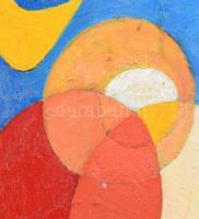 Jelzés nélkül, XX. sz. második fele: Geometrikus kompozíció. Olaj, vászon, sérült, 65×54 cm