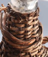 Antik demizson, sérült fonással, sérüléssel, m: 51 cm