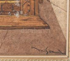 Olvashatatlan jelzéssel: Fehér galambok. Olaj, vászon. Dekoratív fakeretben. 33,5x41,5 cm