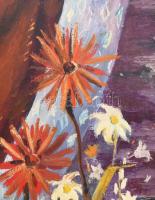 Borsi 84 jelzéssel: Csendélet pipával. Olaj, fa. 88,5x42 cm