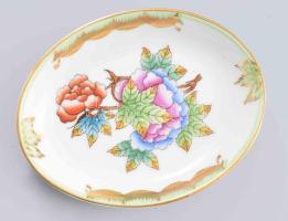 Herendi eton mintás ékszeres tálka. Jelzett, hibátlan, 9,5x7,5 cm