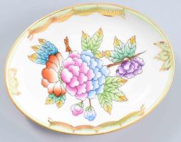 Herendi eton mintás ékszeres tálka. Jelzett, hibátlan, 9,5x7,5 cm