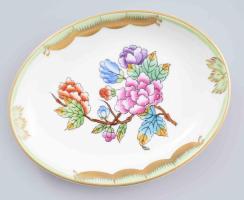 Herendi eton mintás ékszeres tálka. Jelzett, hibátlan, 9,5x7,5 cm