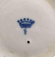 Antik német balerina, jelzett, sérülésekkel, m: 11 cm