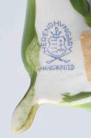 Herendi sárga rózsa. Jelzett, hibátlan, 8x8 cm