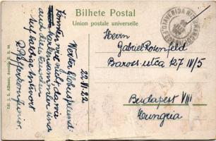 1922 Rio de Janeiro, Caminho Aereo, Pao d'Assucar / aerial tramway, automobiles (glue marks)