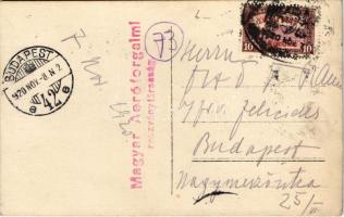 1920 Budapest XIII. Margitsziget a Margit híddal. Magyar Aeroforgalmi Részvénytársaság légi felvétel...